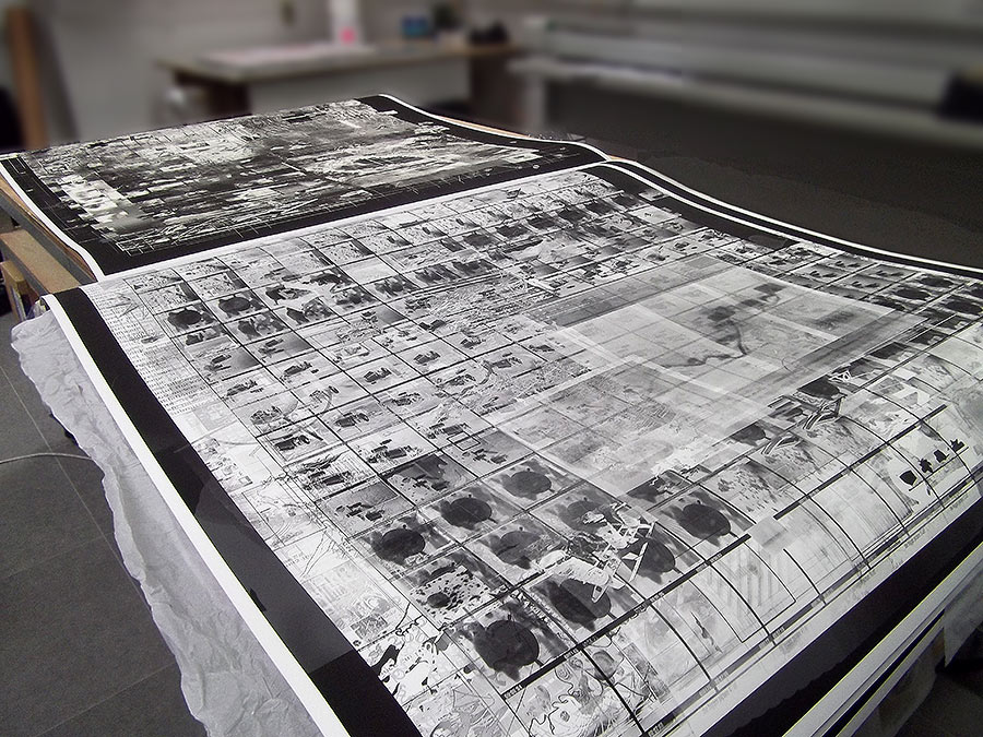 [5ways] Filmstrip_4 2012 Just printed on hahnemule archival paper in the digital studio at London Print Studio